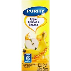 Purity 100% Pure Fruit Juice Blend Apple Apricot & Banana 200ML