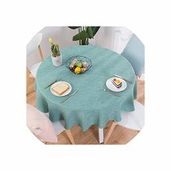 Table Cloth Round Wedding Party Table Cover Cotton Linen Tablecloth Nordic Tea Coffee Tablecloths Home Kitchen Decor F 140CM Diameter