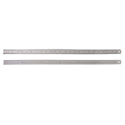 Fucung 1PCS 60CM Silver Stainless Steel Double Side Measuring Straight Edge Ruler Silver Stainless Mesure Ruler