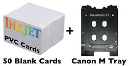 Inkjet Pvc Card Kit For Canon Pixma TS8000 And TS9000 Series Printers M Tray - TS8020 TS8050 TS9020 TS9050 - Includes Tray And 50