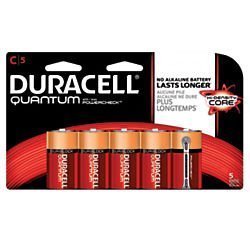 Duracell QU1400B5TBCD Quantum Alkaline C Batteries Pack Of 5