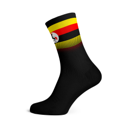 Uganda Flag Socks - Large Black