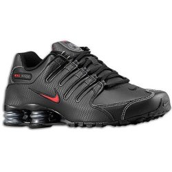 Nike Men's Shox Nz Running Shoe Black vrsty Red white anthrct - 10 D M Us