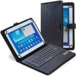Mecer Universal 7.85" to 8" Folio-Type Case with Bluetooth Keyboard in White