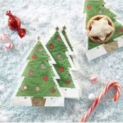 Novelty Shaped Christmas Tree Napkin Pack Of 12