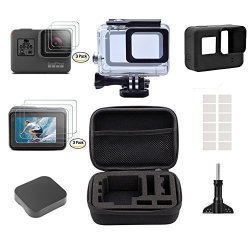 Accessories Set For Gopro Hero 6 5 Gopro HERO5 Accessory Kit Small Travel Case Housing Case Screen Protector Lens Cover Silicone Protective Case For
