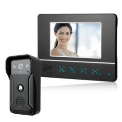 Ennio 7 Inch Video Phone Doorbell Intercom Kit 1-CAMERA 1-MONITOR Night Vision Doorbell