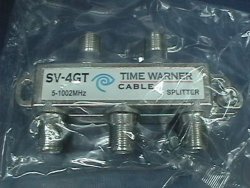 Time Warner Cable 4-WAY Splitter SV-4GT 5-1002 Mhz