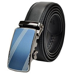 Adjustable Belts For Men Designer Mesn's Leather Dress Belt With Open Automatic Buckle Enclosed In An Original Gift Box