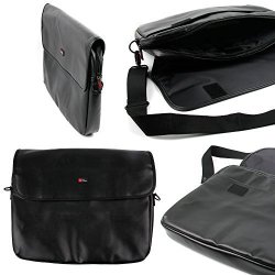 Duragadget Luxury Pu Leather 15.6" Laptop Zip-up Carry Bag In Black For Lenovo G50-30 Lenovo Thinkpad B50-30 Lenovo Y50-70 Lenovo Thinkpad W520 Thinkpad T520I