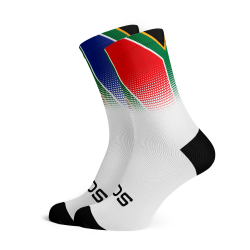 South Africa Flag Socks - Large White