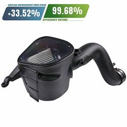 S&B Filters 75-5093D Cold Air Intake For 2007-2009 Dodge RAM Cummins 6.7L Dry Extendable Filter