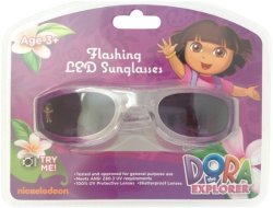 Suntime Nickelodeon Dora The Explorer Flashing LED Sunglasses Featuring Dora And Boots With Butterflies By