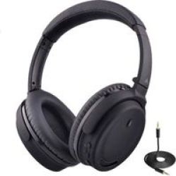Avantree ANC032 Bluetooth Over-ear Headphones With Active Noise Cancelling Black
