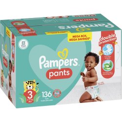 Pampers Pants Size 3 Mega Savings Box 136 Nappies
