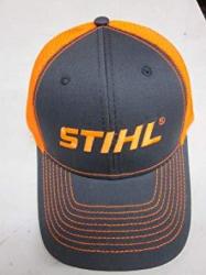 Stihl Officially Licensed Chainsaw Neon Mesh Back Cap Adjustable Snapback Truckers Neon Orange