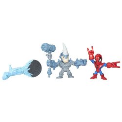 MARVEL Super Hero Mashers Micro 2 Pack Action Figure - Spider-man Vs 's Rhino