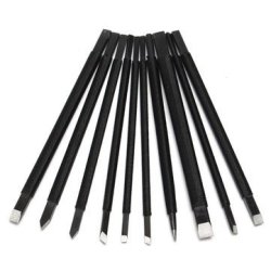 Steel 10PCS Chisel Set Stone Wood Carving Artist Woodworkers Tool