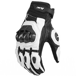 Ilm Air Flow Leather Motorcycle Gloves For Men And Women XL White