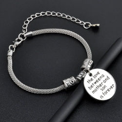 Perfect Gift - The Love Between A Mother And Son Is Forever - Adjustable Bracelet