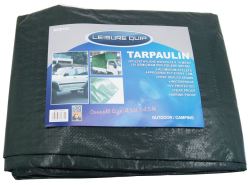 Leisure Quip Tarpaulin Size 4.5m X 4.5m with Reinforced Corners in Grey