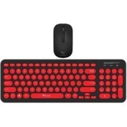 A2000 Jellybean Wireless Keyboard And Mouse Combo Bluetooth Black red