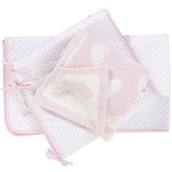 Pink Hearts Cot cotbed Coverlet