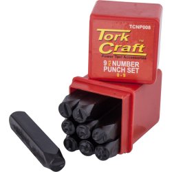 Tork Craft Number Punch Set 8MM 0-9