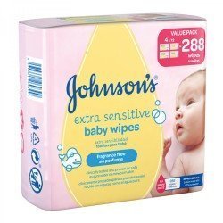 Johnson's Baby Extra Sensitive Fragrance Free Wipes Pack of 288
