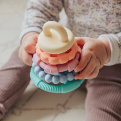 Jellystone Rainbow Stacker And Teether Toy - Pastel