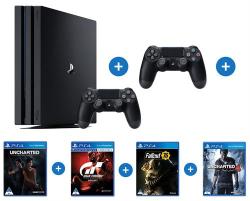 Sony Playstation 4 Pro 1TB Gaming Console With 2