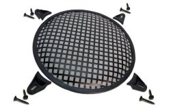 R t 12-INCH Steel Waffle Speaker Grill With Mounting Brackets And Screws