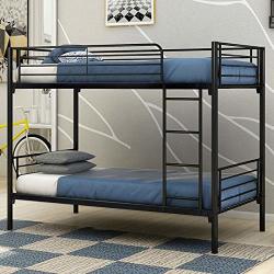 Deals On Jurmerry Bunk Bed Frame Twin, Metal Frame Bunk Beds With Mattresses