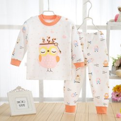 Sexemala Cotton Pijama Kids Sets With Cartoon - Orange Bird Pajamas 6