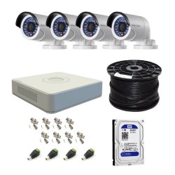 Hikvision 4 Channel Turbo Dvr With 1TB Hdd & 4 Cameras Diy Cctv Kit