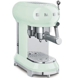 Smeg 50S Style Pastel Green Retro Espresso Coffee Machine ECF01PGEU