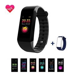 Smiler+ Fitness Tracker Color Screen Heart Rate Monitor Blood Presure Smart Bracelet Wristband Sleep Monitor Pedometer Sport Waterproof Activity Tracker For Iphone Android Smartphone