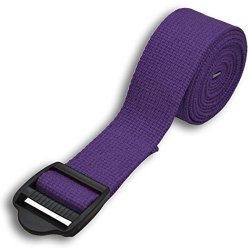 Yogaaccessories 8' Cinch Buckle Cotton Yoga Strap Purple