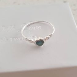 Molly 925 Sterling Silver Heart Mood Ring - Size 7