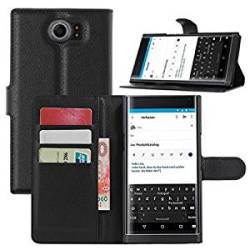 BlackBerry Priv Case Hualubro Premium Pu Leather Wallet Flip Phone Protective Case Cover Card S
