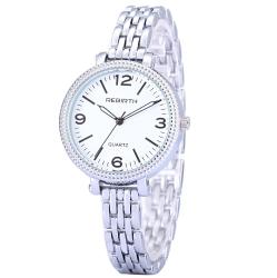 SkylaJewels Rebirth Classic Luxury Ladies Stainless Steel Quartz Watch - White