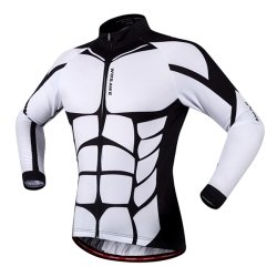 Spring And Autumn Bicycle Muscle Jersey With Reflective Stripe Three Pockets