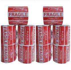5000 Pieces Fragile Stickers 50X76MM - 10 Rolls