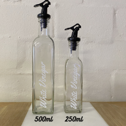 Oil & Vinegar Glass Bottle With Pourer 250 Ml & 500ML