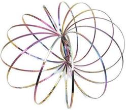 Rainbow Magic Flow Ring Slinky 3D Fun Kinetic Spring Infinity Arm Juggle Gift
