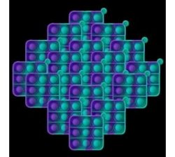 20X Bulk Pack Pop It Fidget Toys - Squares - Blue Purple