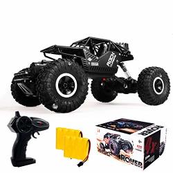 Rc Car Remote Control Truck 4X4 Off Road Monster Truck For Kids 2.4GHZ 1:16 Rock Crawler With Two Rechargeable Batteries Waterproof For All Terrain
