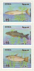 Syria Mint Thematic Fish Setenant Strip Of 5
