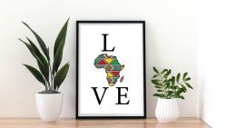 Love Africa Zulu Framed