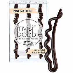 Invisibobble Waver Plus Hair Clips Pretty Dark 3 Units
